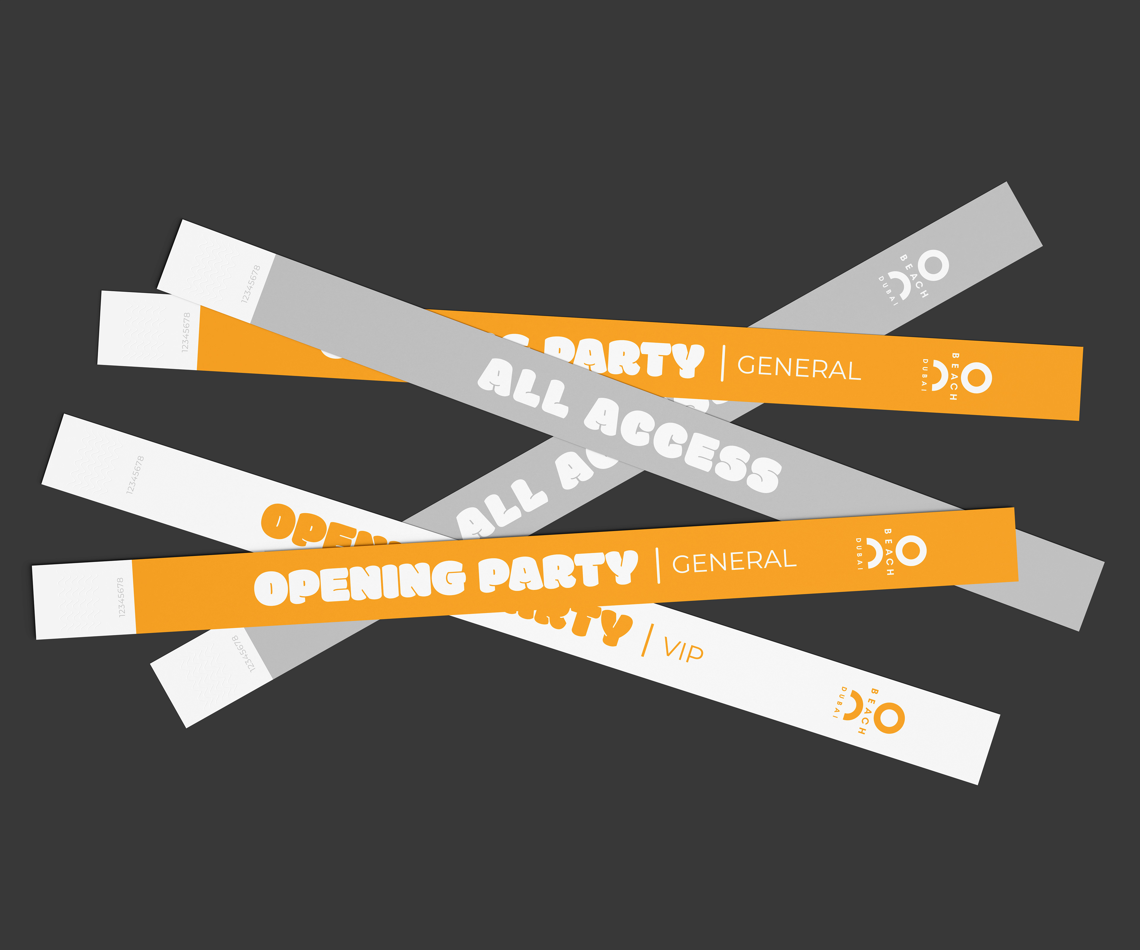 O Beach Tyvek Wristband Mockup