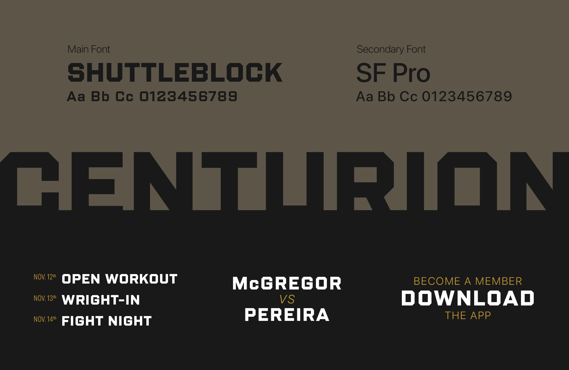 Centurion FC Typography