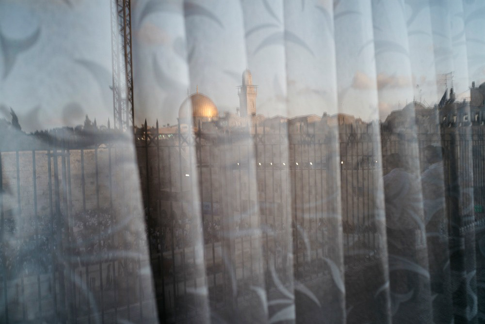 People looking at the Western Wall in May 2018 in the Old City of Jerusalem.