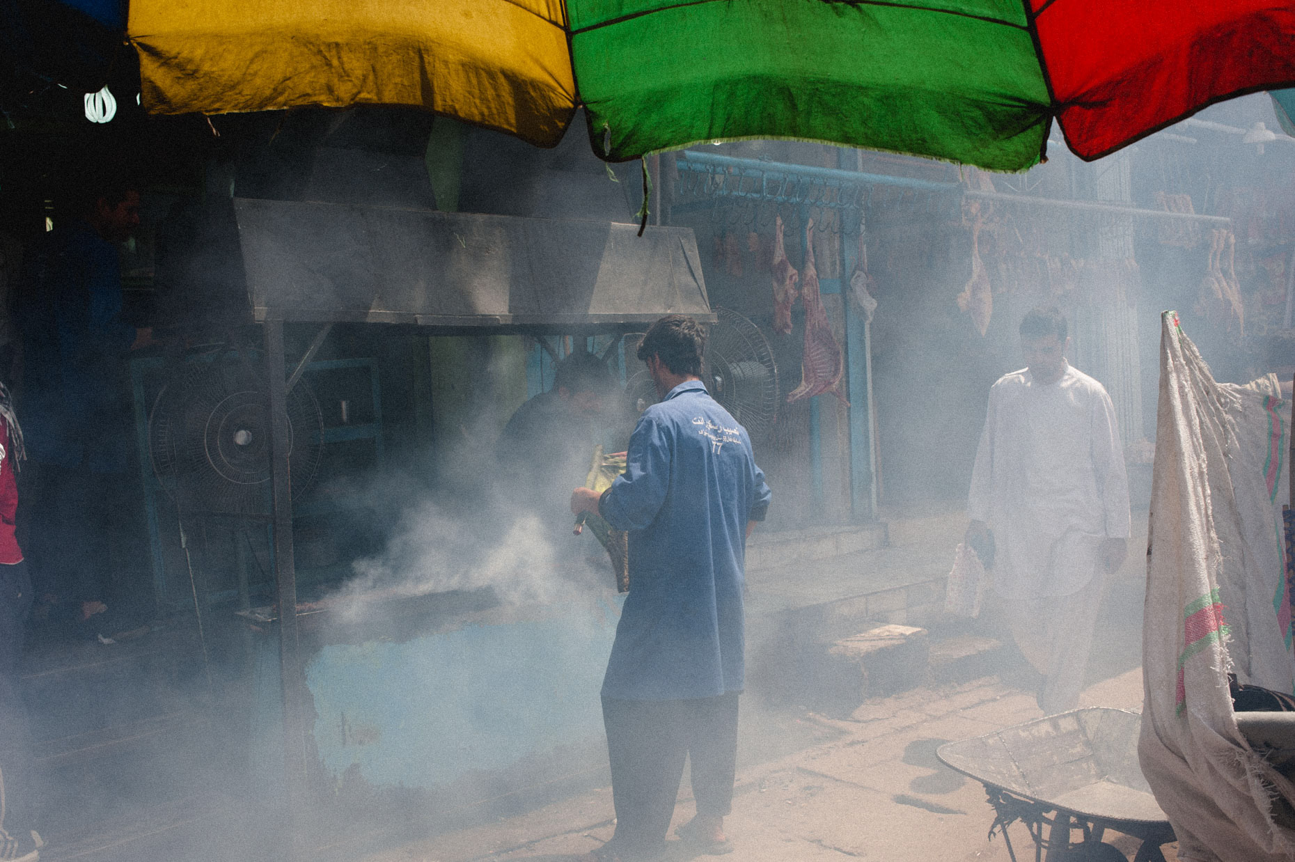 A street scene in 2013 at the Pul-e Khishti Bazaar in Kabul, Afghanistan.