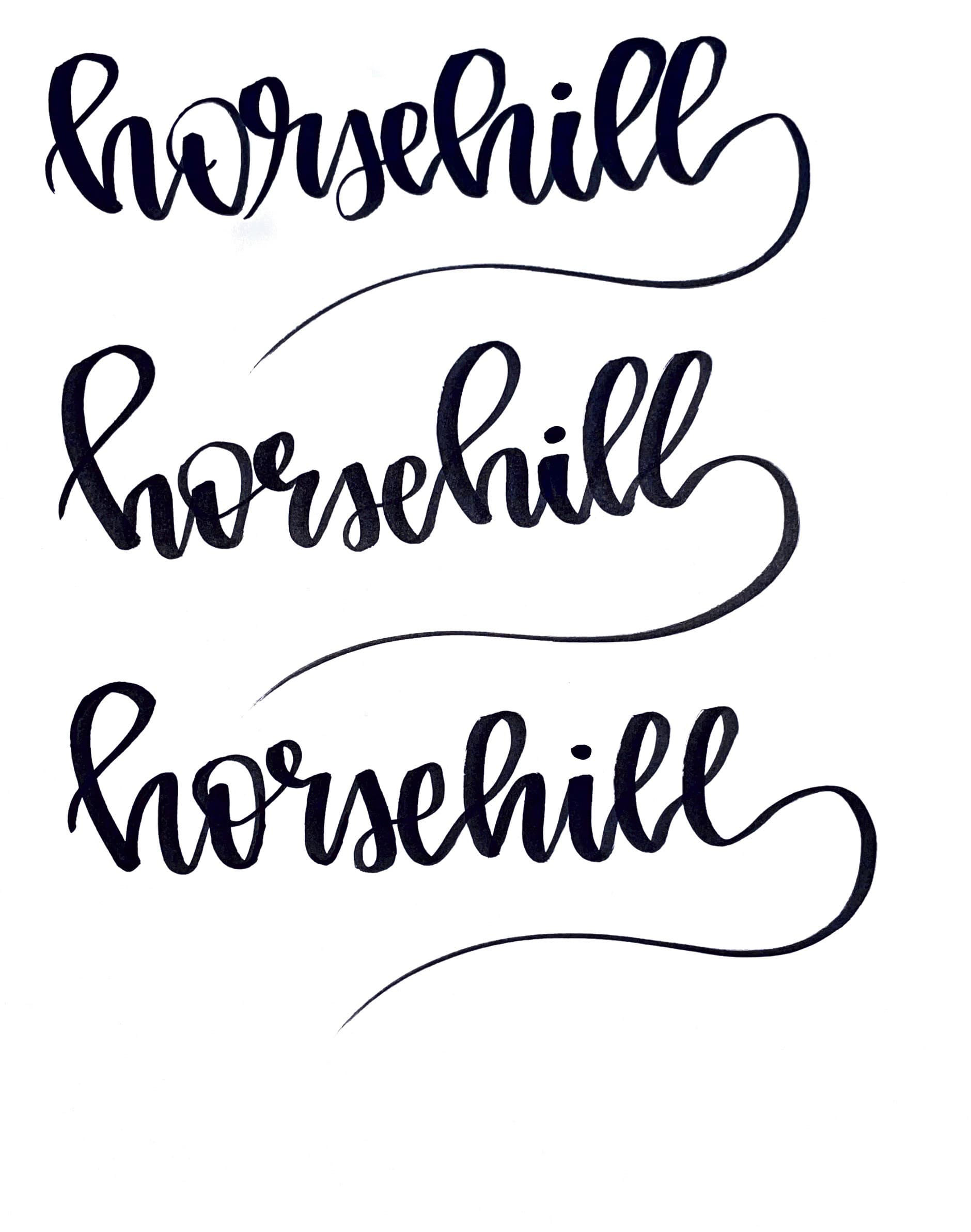 Hand lettering on paper.
