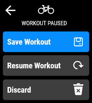 Save, Resume, or Discard