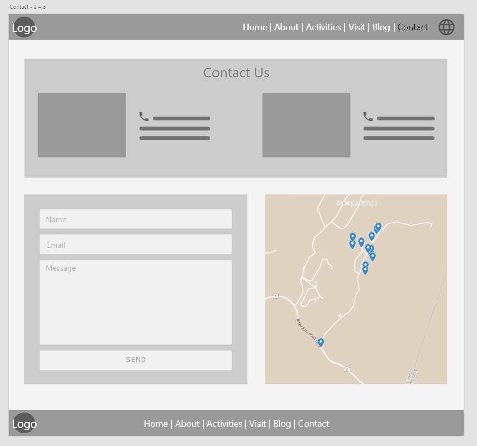 Wireframe (Contact Us)