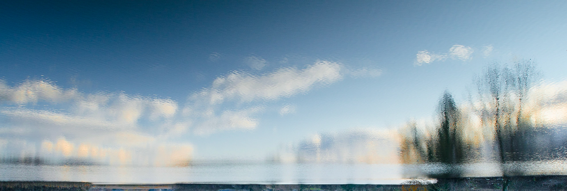 Reflection of clouds