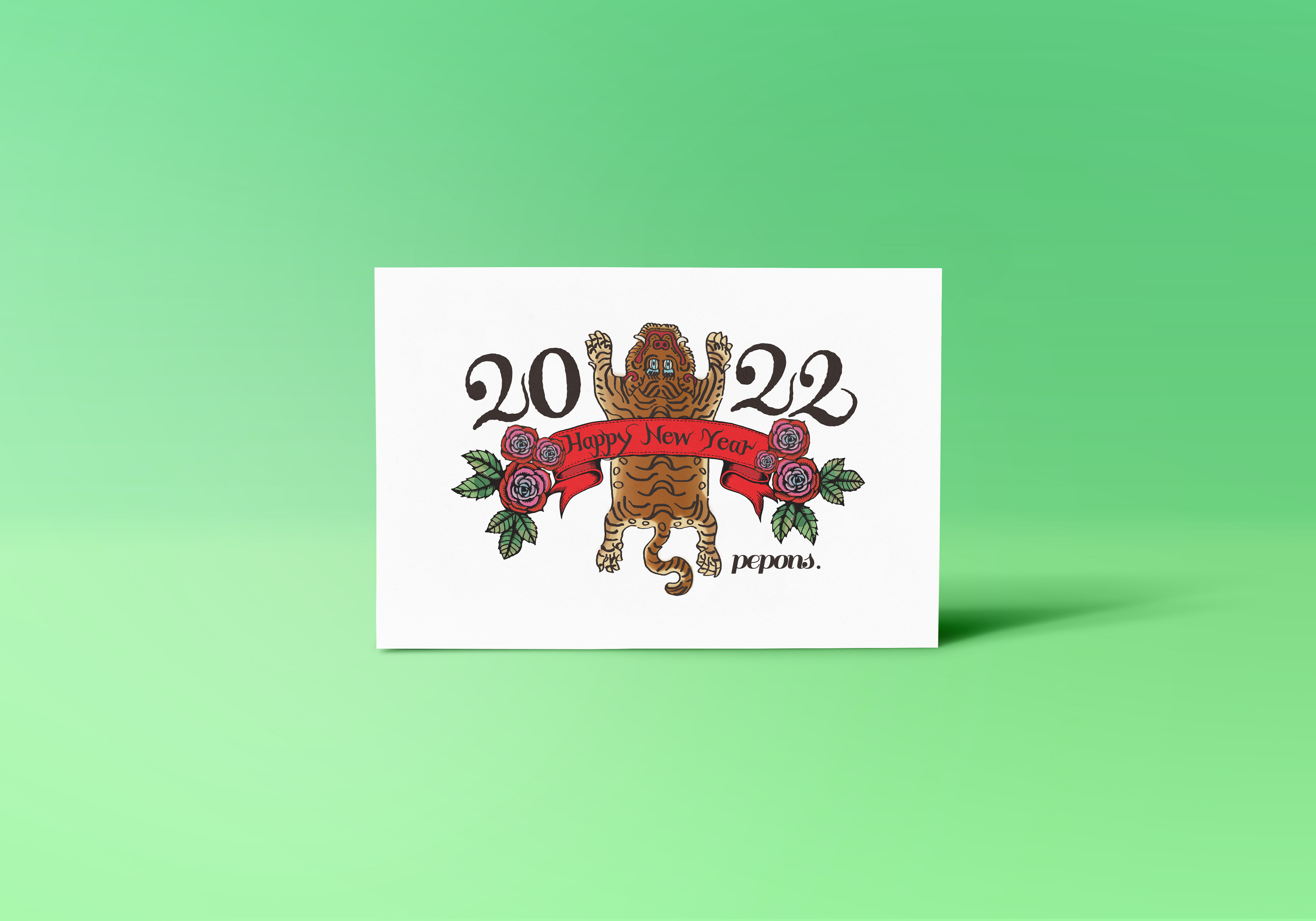 マセガキ ぺポンス - 長野県諏訪地域のデザイン事務所 - pepons -greeting card 2022 - pepons.