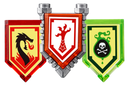 Nexo knights sale three shields