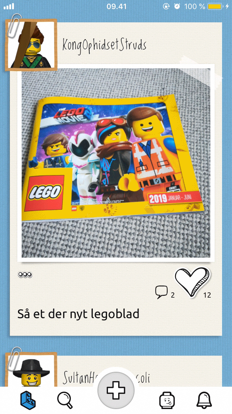 Live adjusted LEGO Life bottom bar.