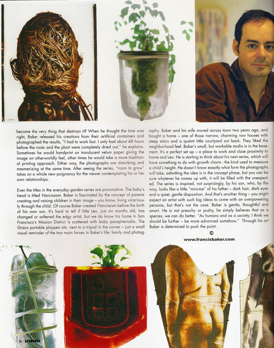 Artworks magazine article on Francis Baker