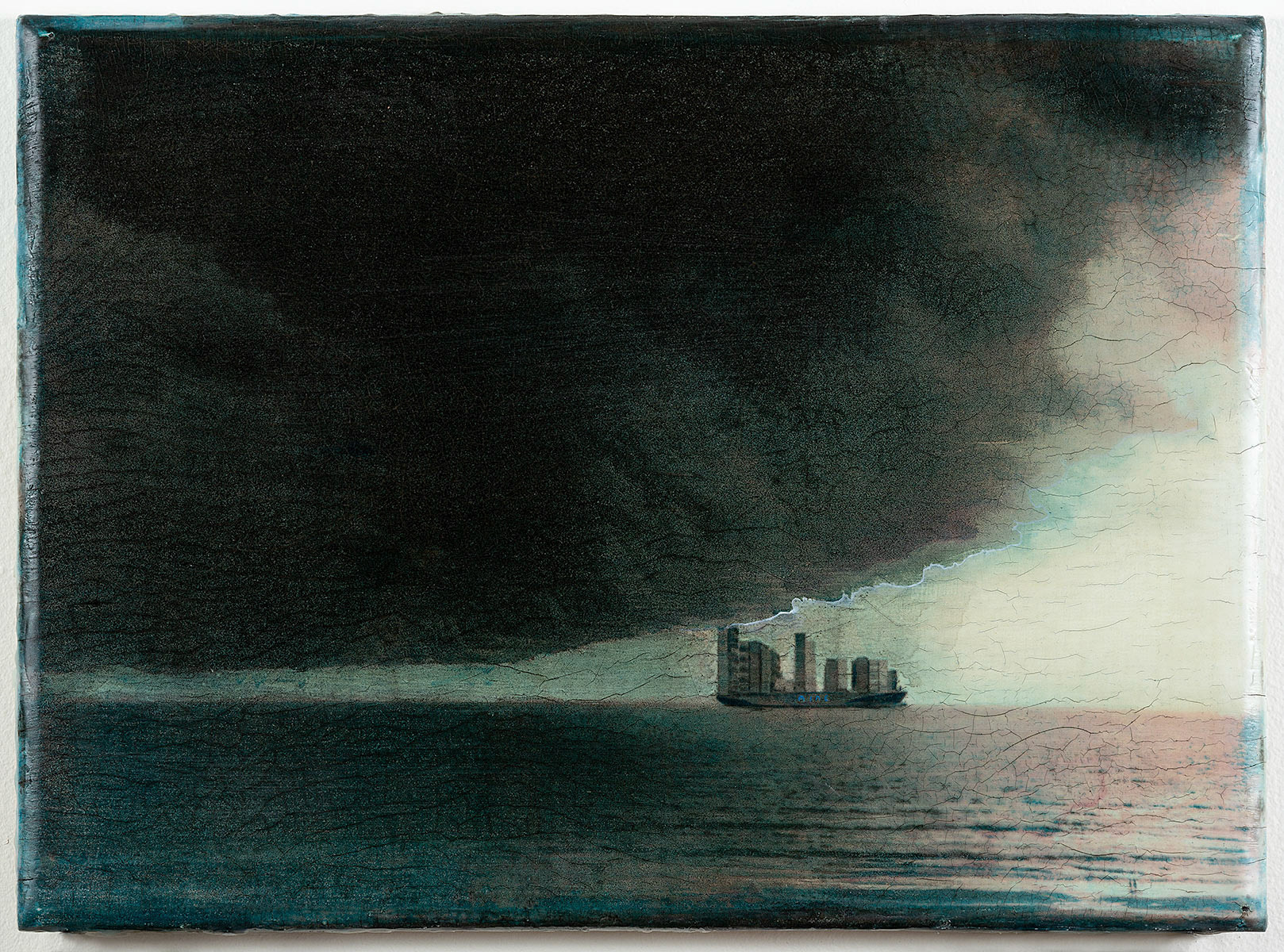 storm clouds 2, 2016 gum bichromate, watercolor on panel 15 X 11