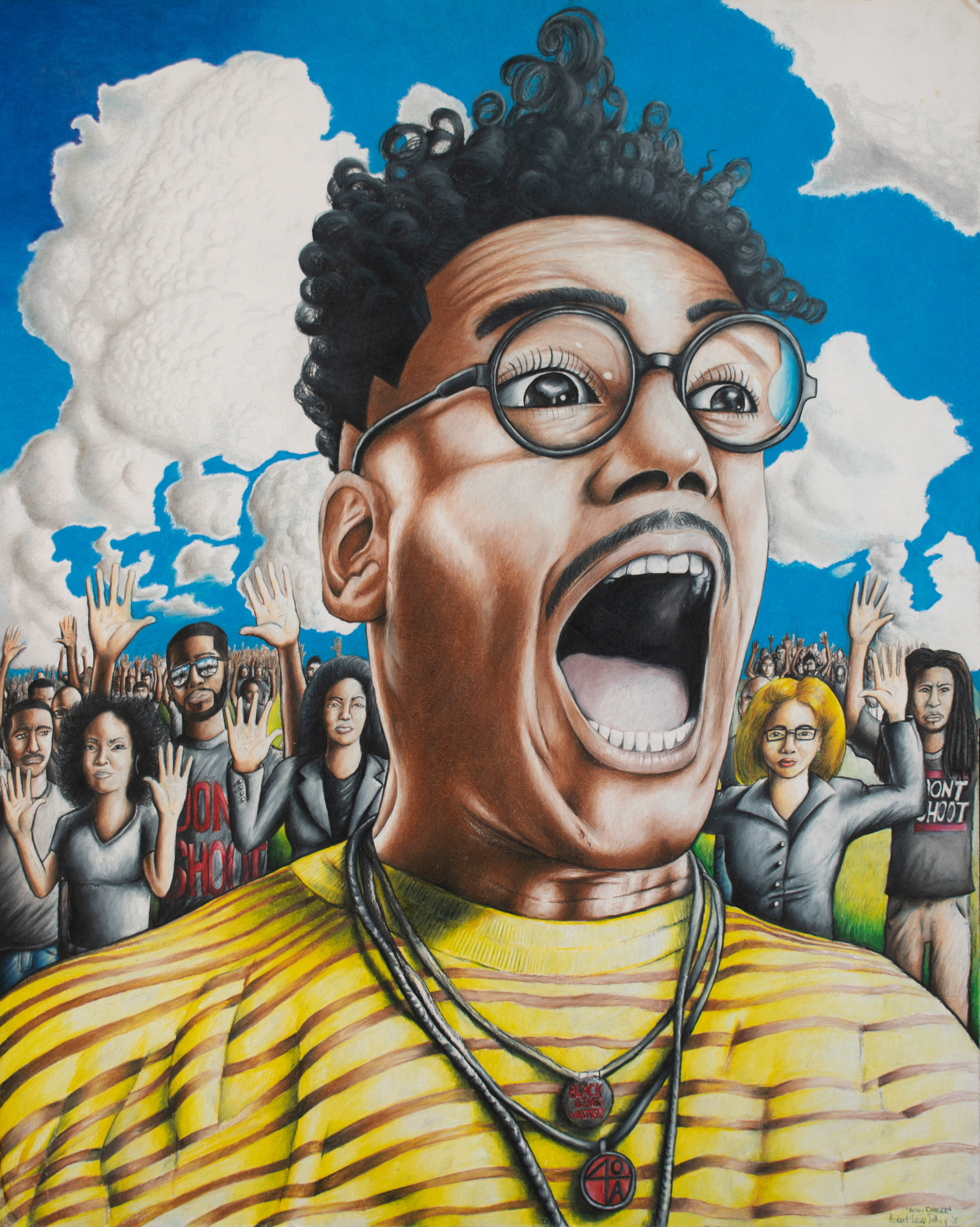 "Say it Loud" Colored Pencil on paper 2015