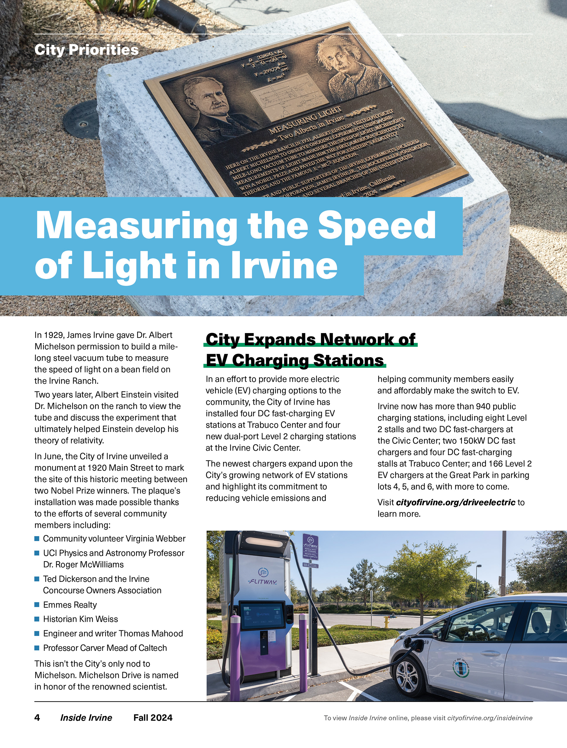 City of Irvine Quarterly Magazine, Inside Irvine