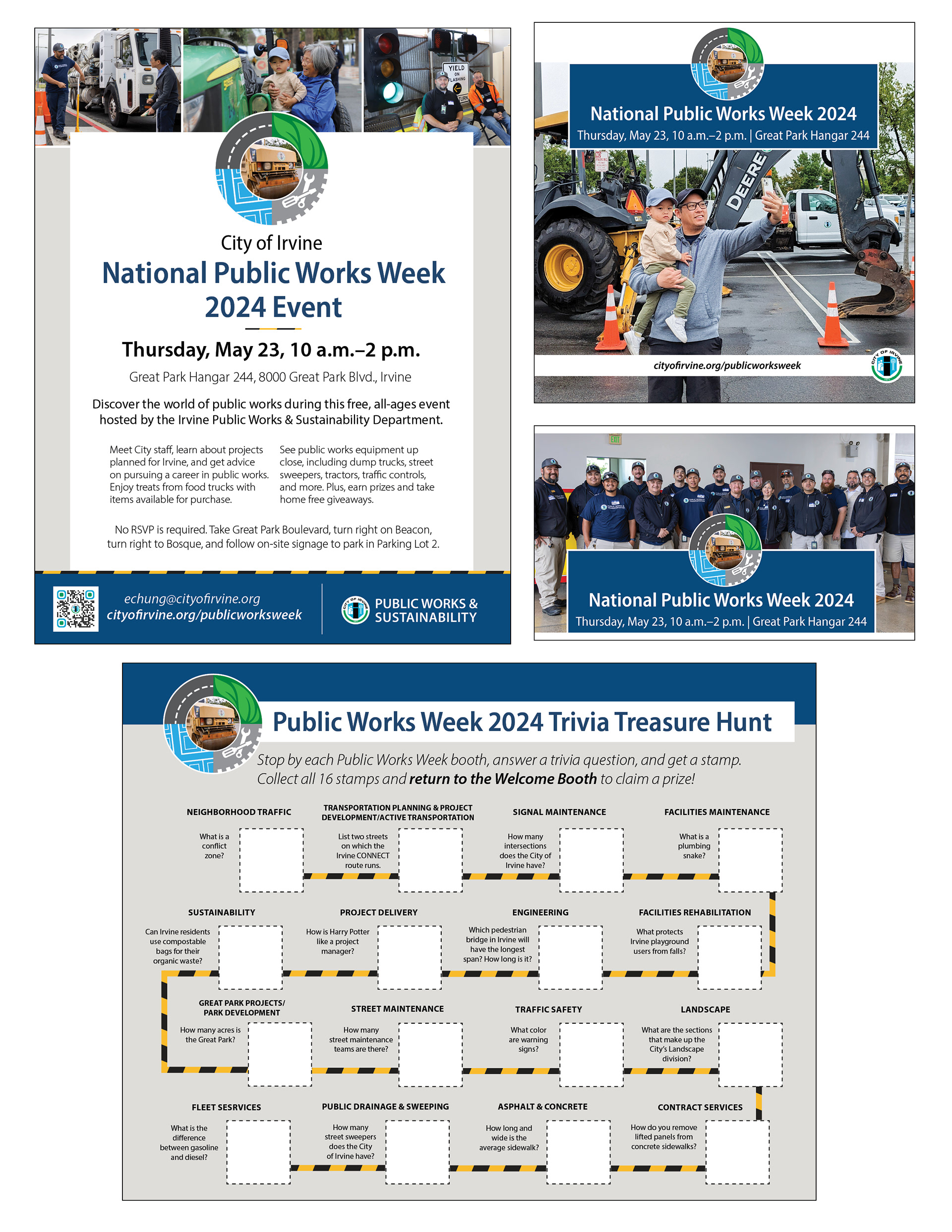 Irvine Public Works Week 2024 — Flier, Social & Event Collateral