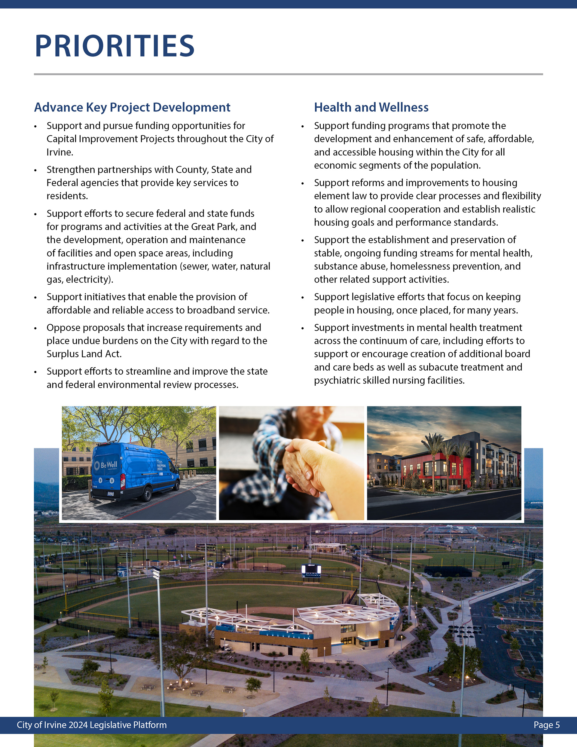 Irvine Legislative Platform Book (Pg. 5)