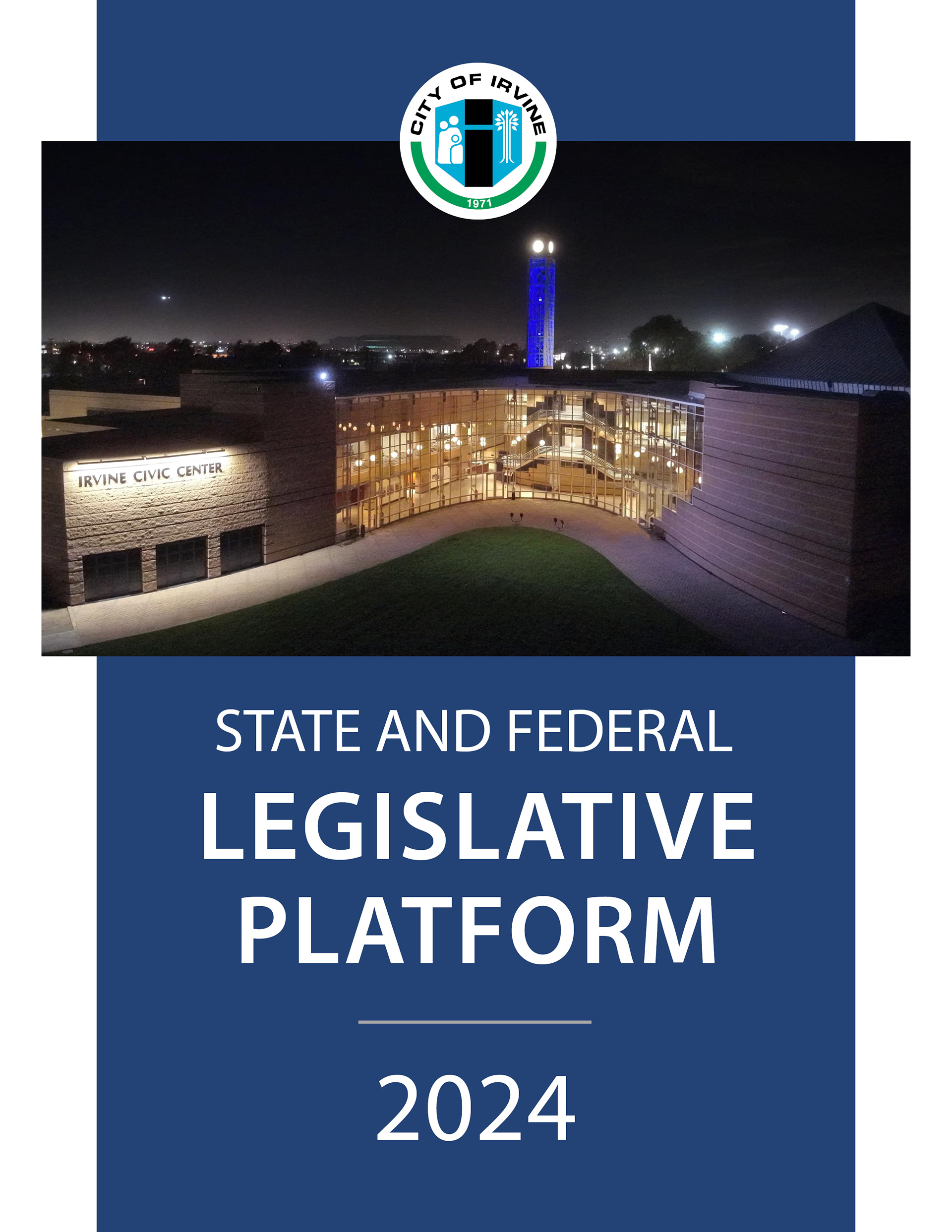Irvine Legislative Platform Book (Cover)