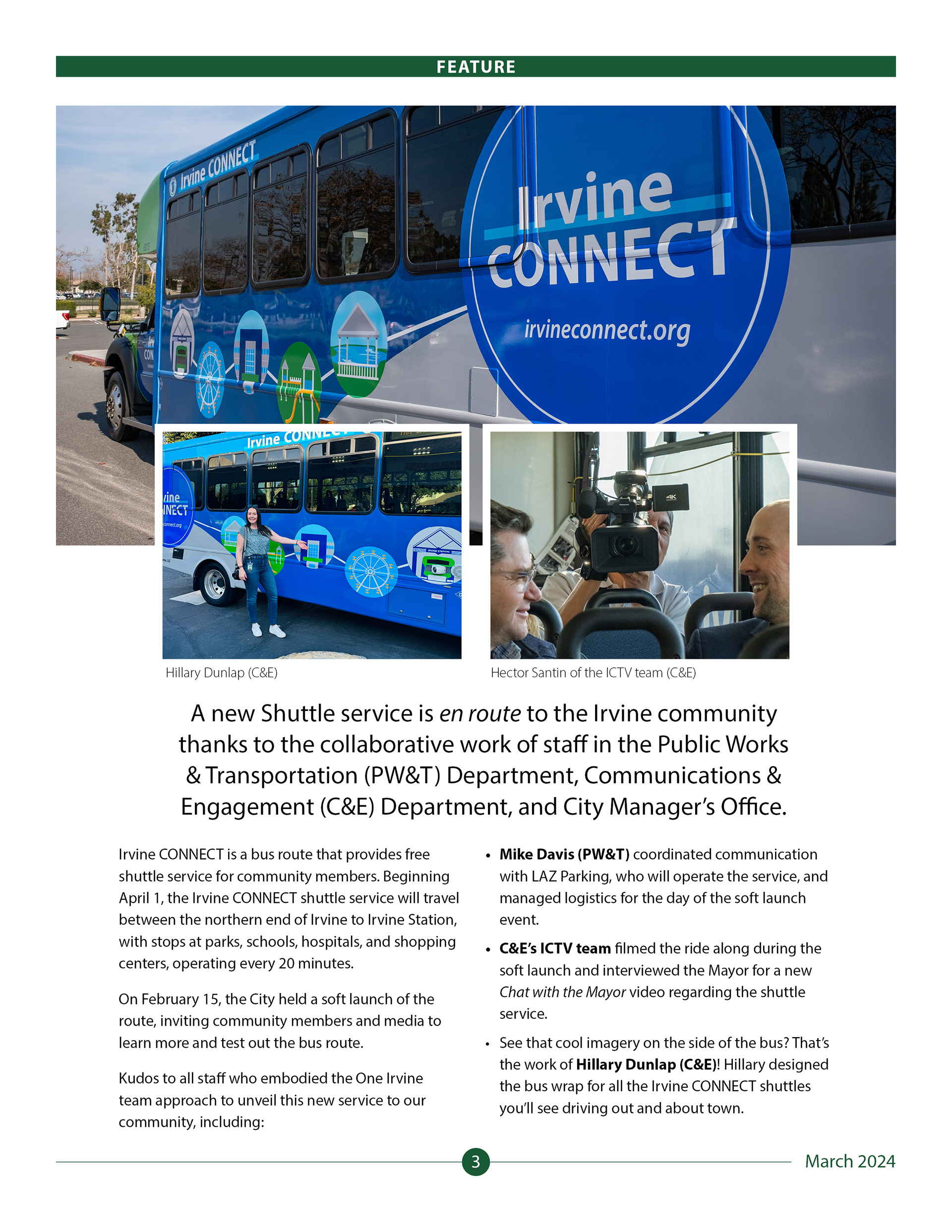 City of Irvine Monthly Employee Magazine