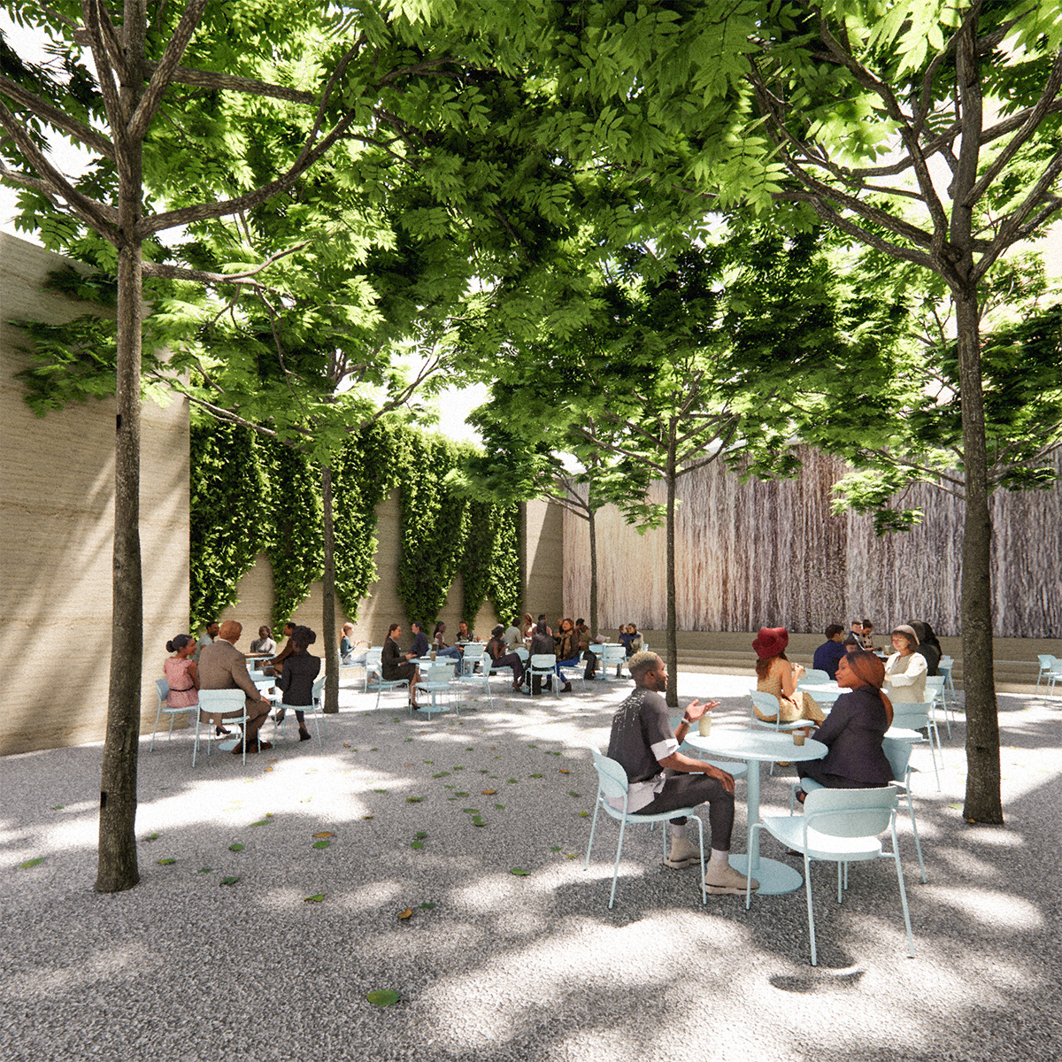 Park next to food market