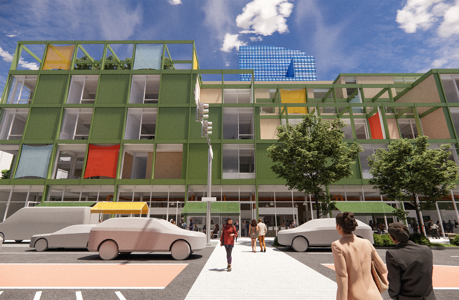 Food market and center building