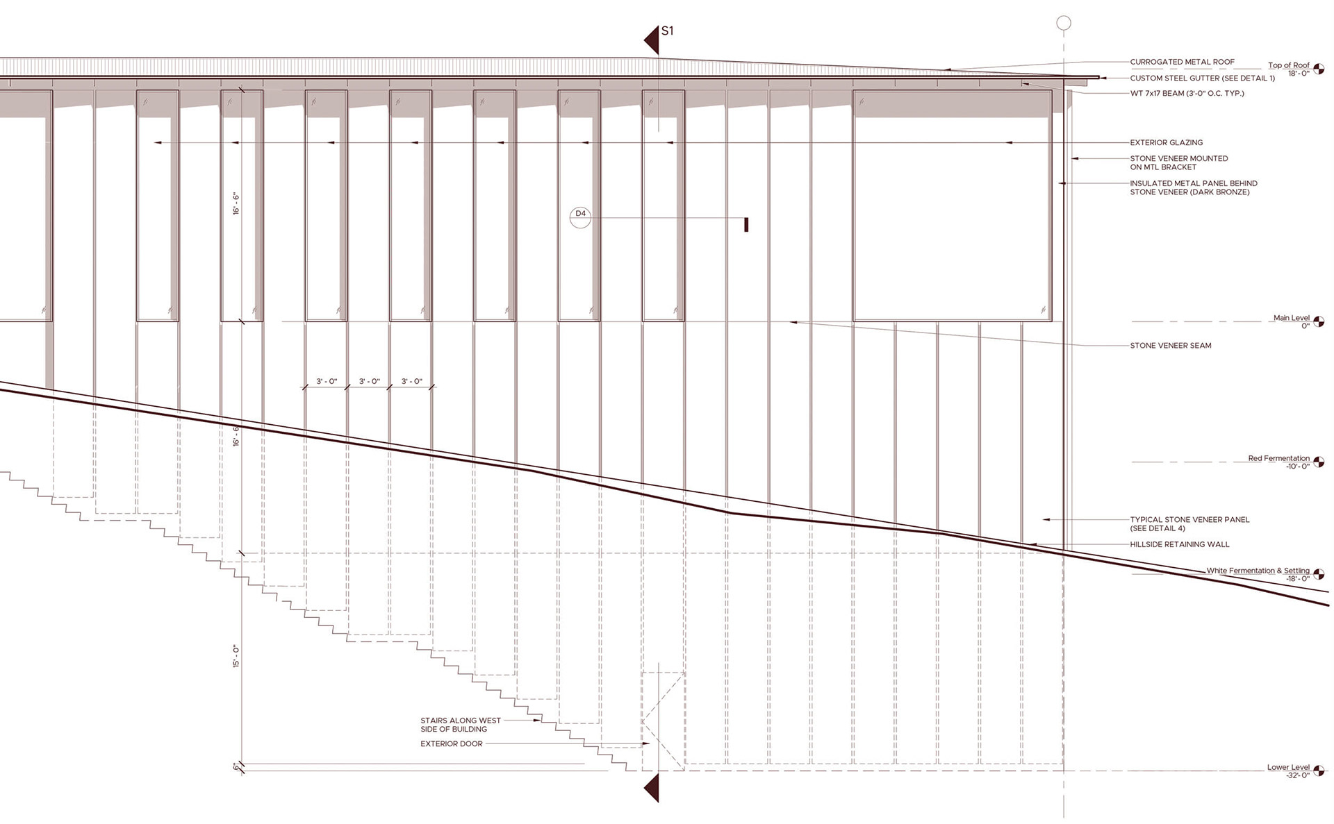 Enlarged West Elevation