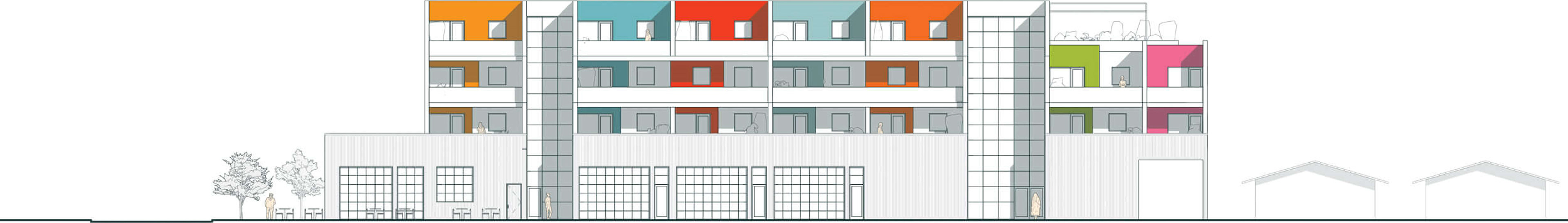 West Elevation of West Building