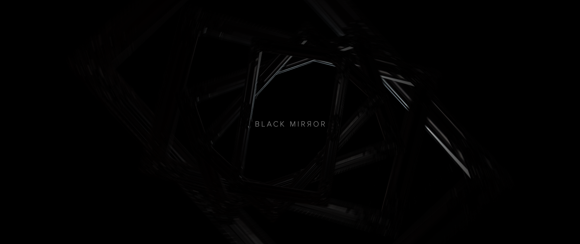 Title made from overlaying one image of a mirror frame over and over.