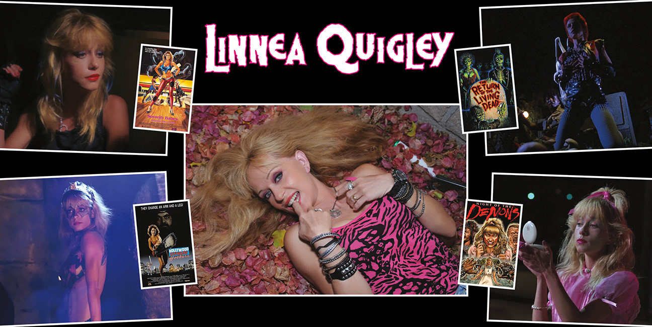 2x4 foot vinyl banner I designed for actress Linnea Quigley.
