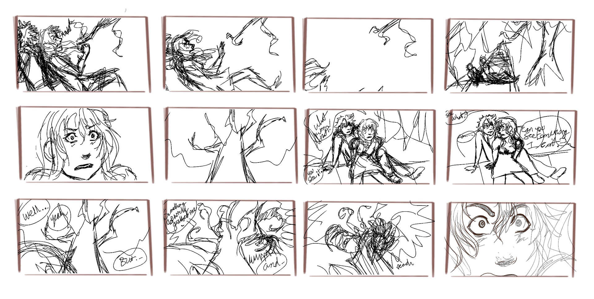 Thumbnails/roughs - older version of the scene