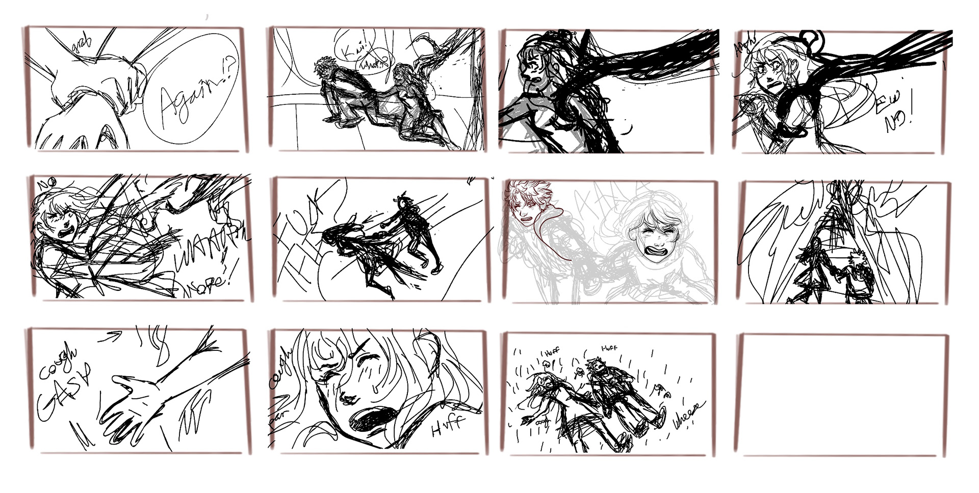 Thumbnails/roughs - older version of the scene