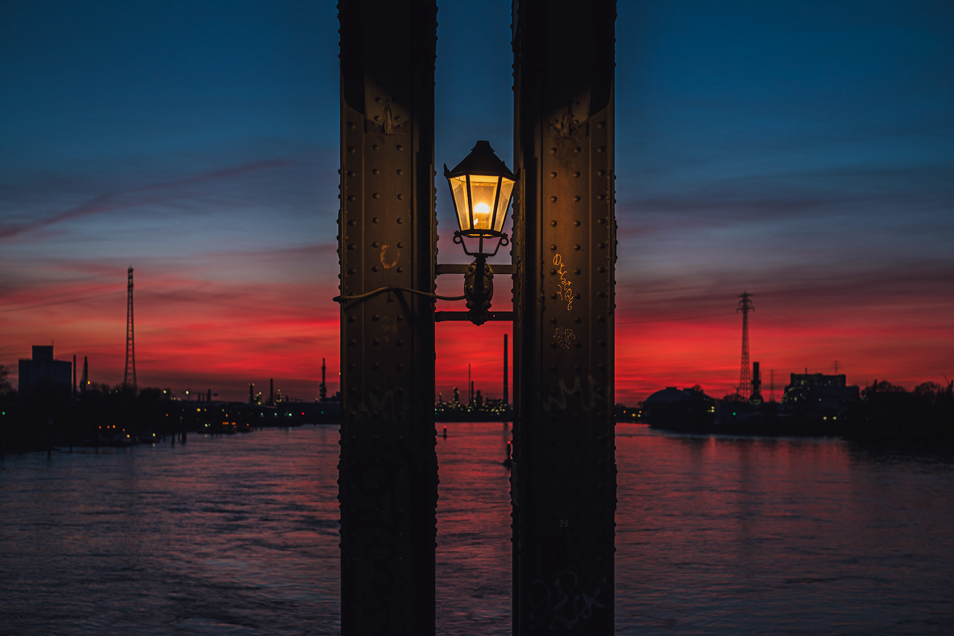 Detailaufnahme auf der alten Harburger Elbbrücke
