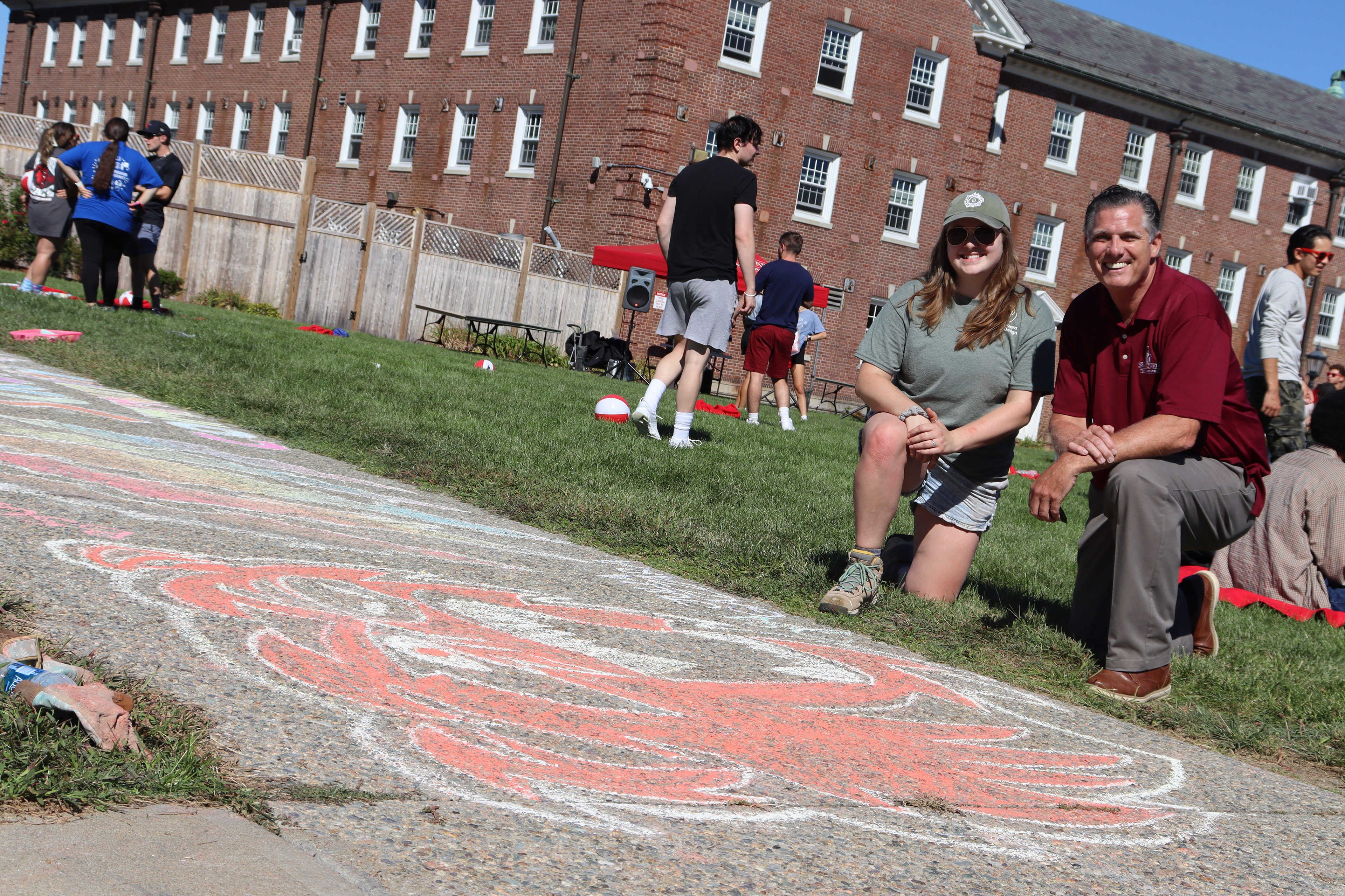 BSU Welcome Day Chalk Mural 2022- Bridgewater, MA