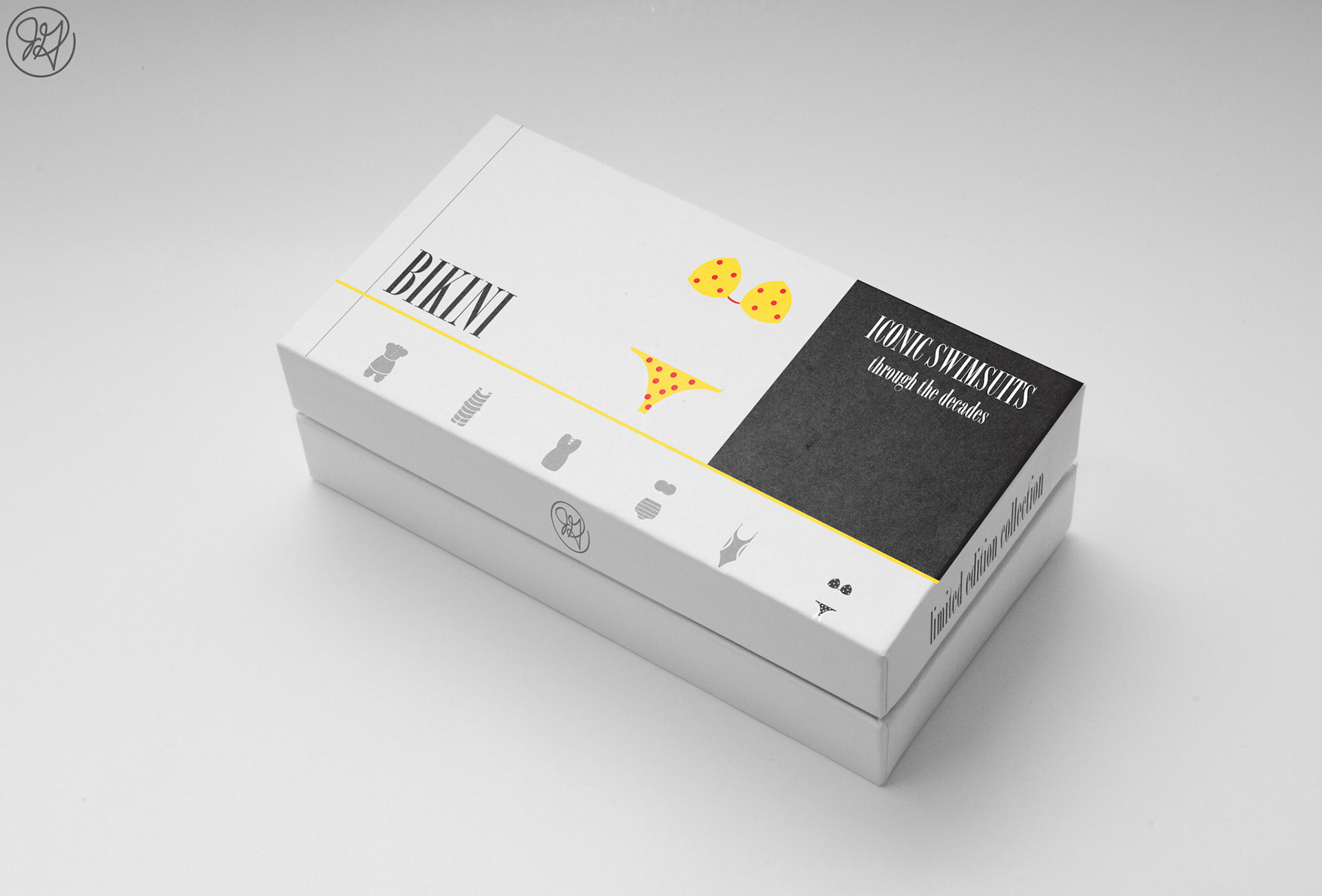 "Iconic Swimsuits" Mock Product Packaging 
