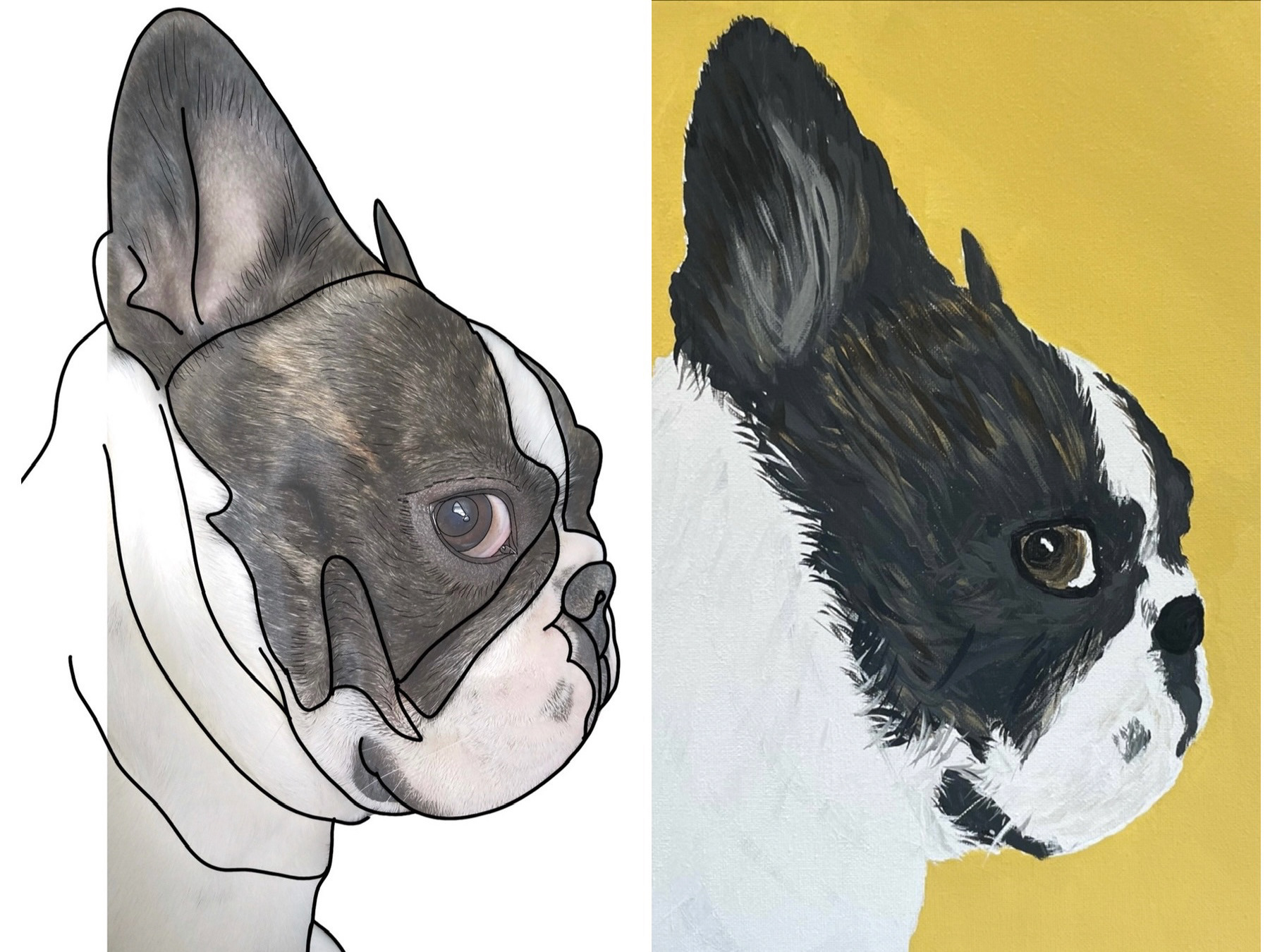 Paint Your Pet Fundraiser @ APCSM (before and after)