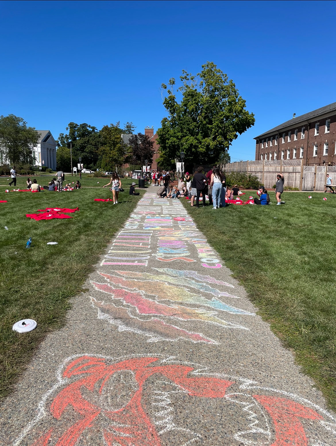 BSU Welcome Day Chalk Mural 2022- Bridgewater, MA