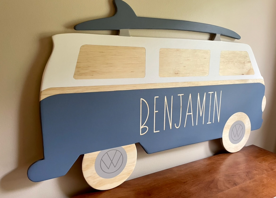 Newborn Bedroom Sign 2022 hand painted on wood