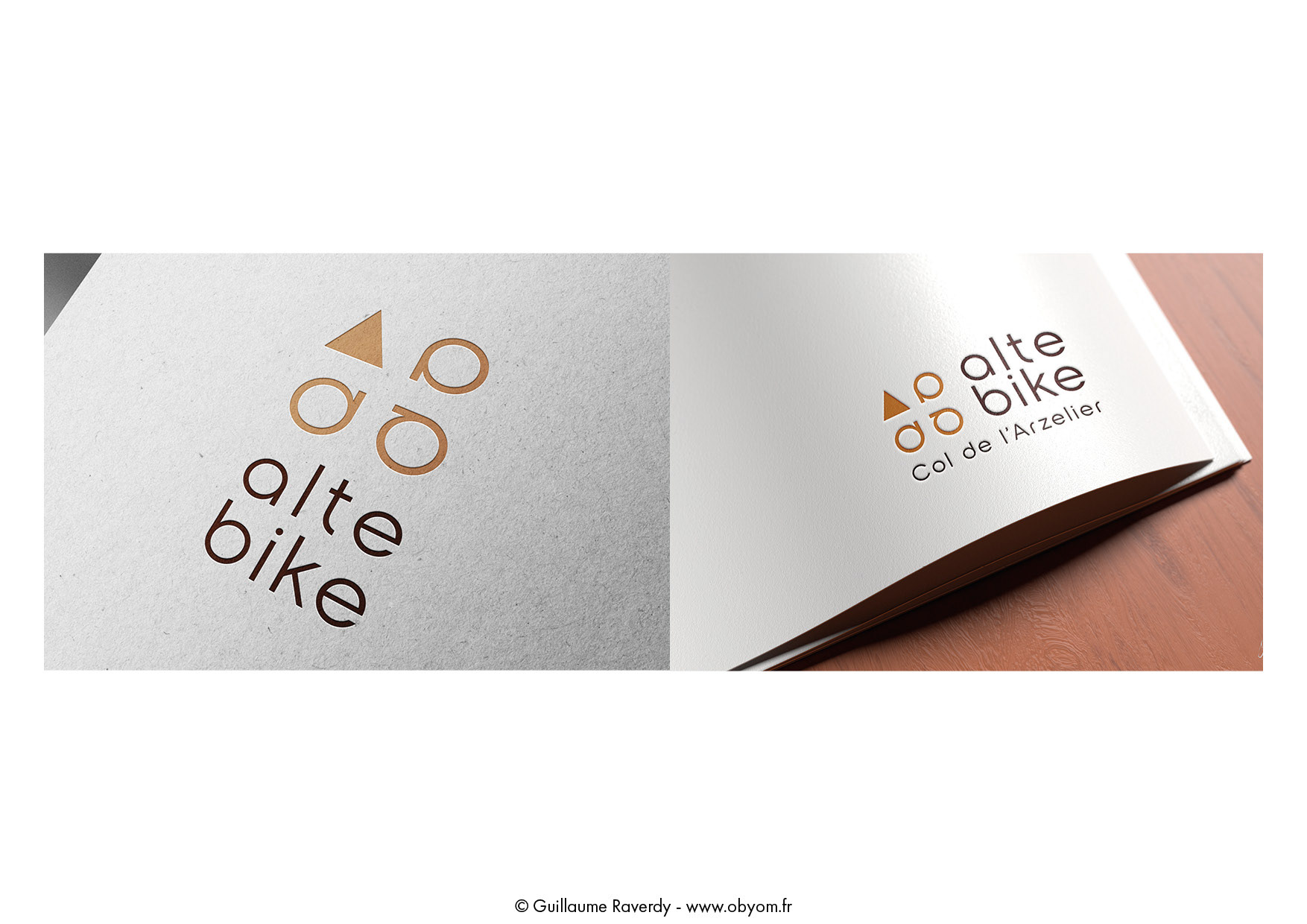 Conception et réalisation du logo de altebike (Étape vélo, expérience, location, vente...) au Col de l'Arzelier