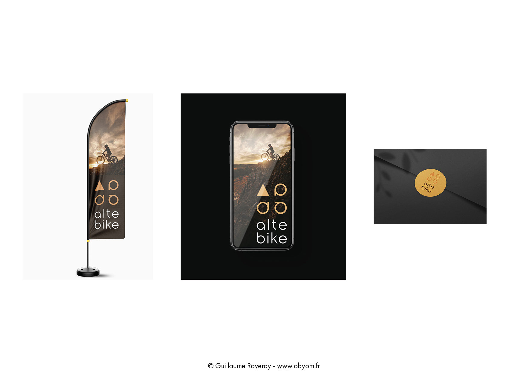 Conception et réalisation du logo de altebike (Étape vélo, expérience, location, vente...) au Col de l'Arzelier