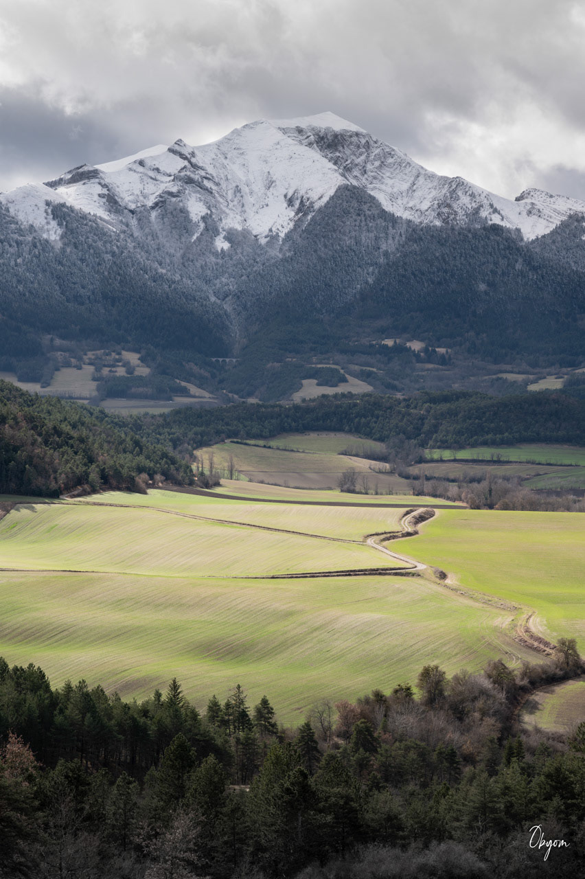 Jocou et la crête de l'Archat depuis Prébois