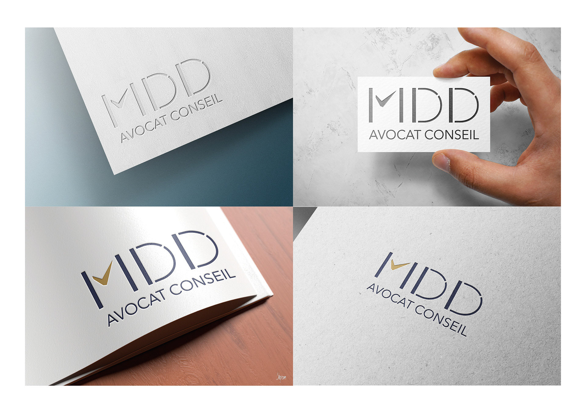 Conception et réalisation du logo de MDD Avocat conseil à Lyon