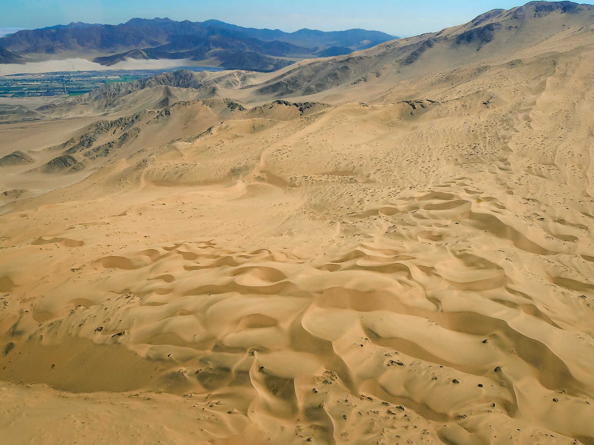 Paisaje de dunas en el desierto chileno, el gran desafío para los competidores.