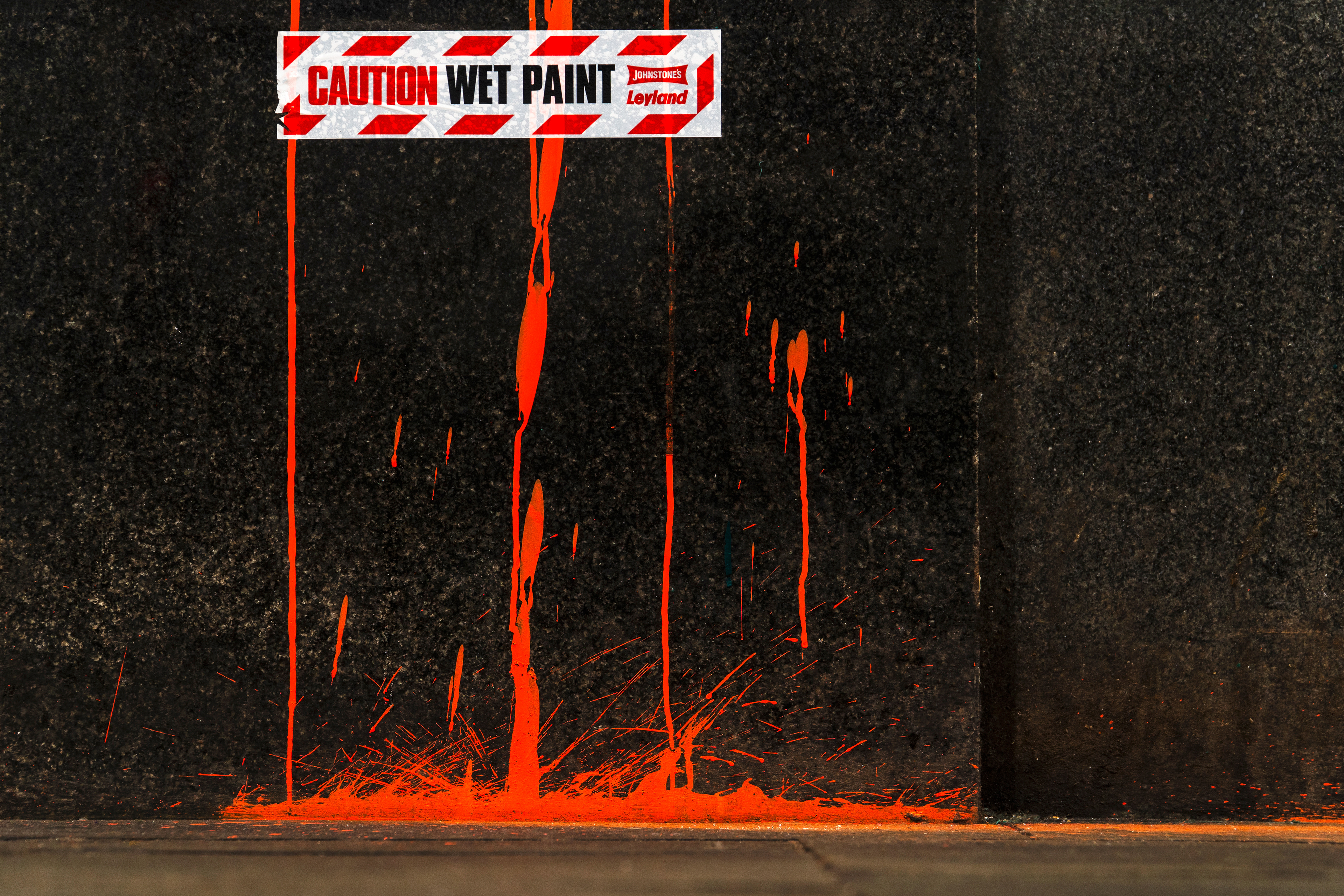 "Caution Wet Paint", Argyle Street, Glasgow