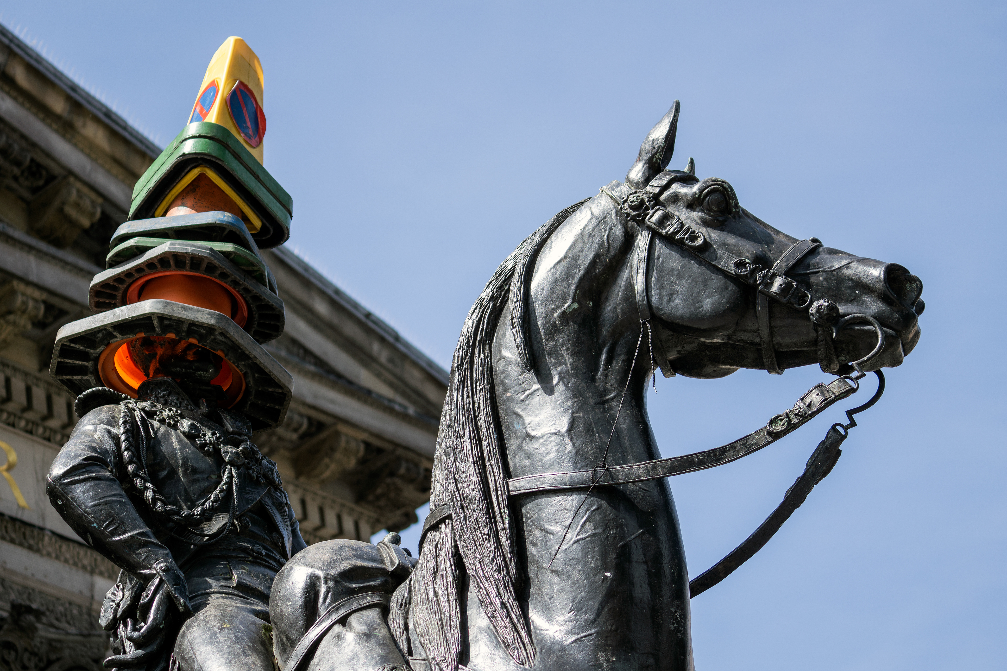 The Duke of Wellington, a Glasgow icon wearing more cones than ever