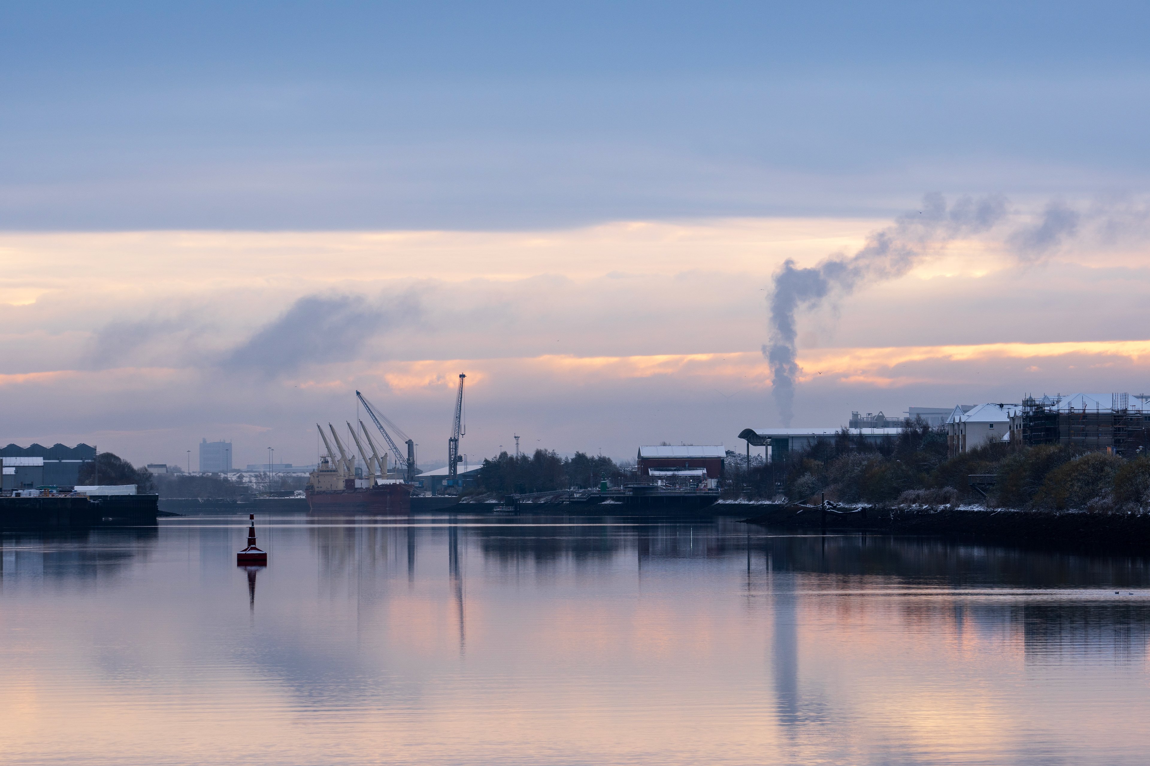 Winter on the River Clyde Glasgow