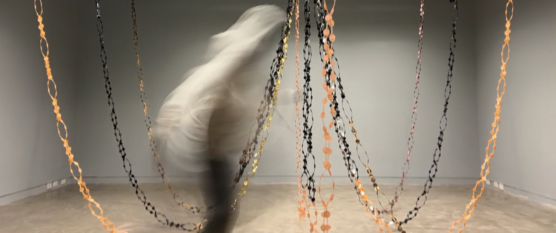 Kameo Chambers, Daisy Chain, 2024, Daisy Hair Clip Installation, 7 ft x 8.5 ft x 8 ft
