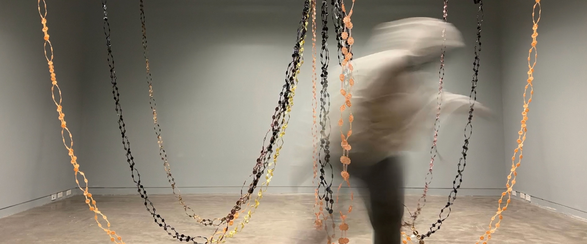 Kameo Chambers, Daisy Chain, 2024, Daisy Hair Clip Installation, 7 ft x 8.5 ft x 8 ft