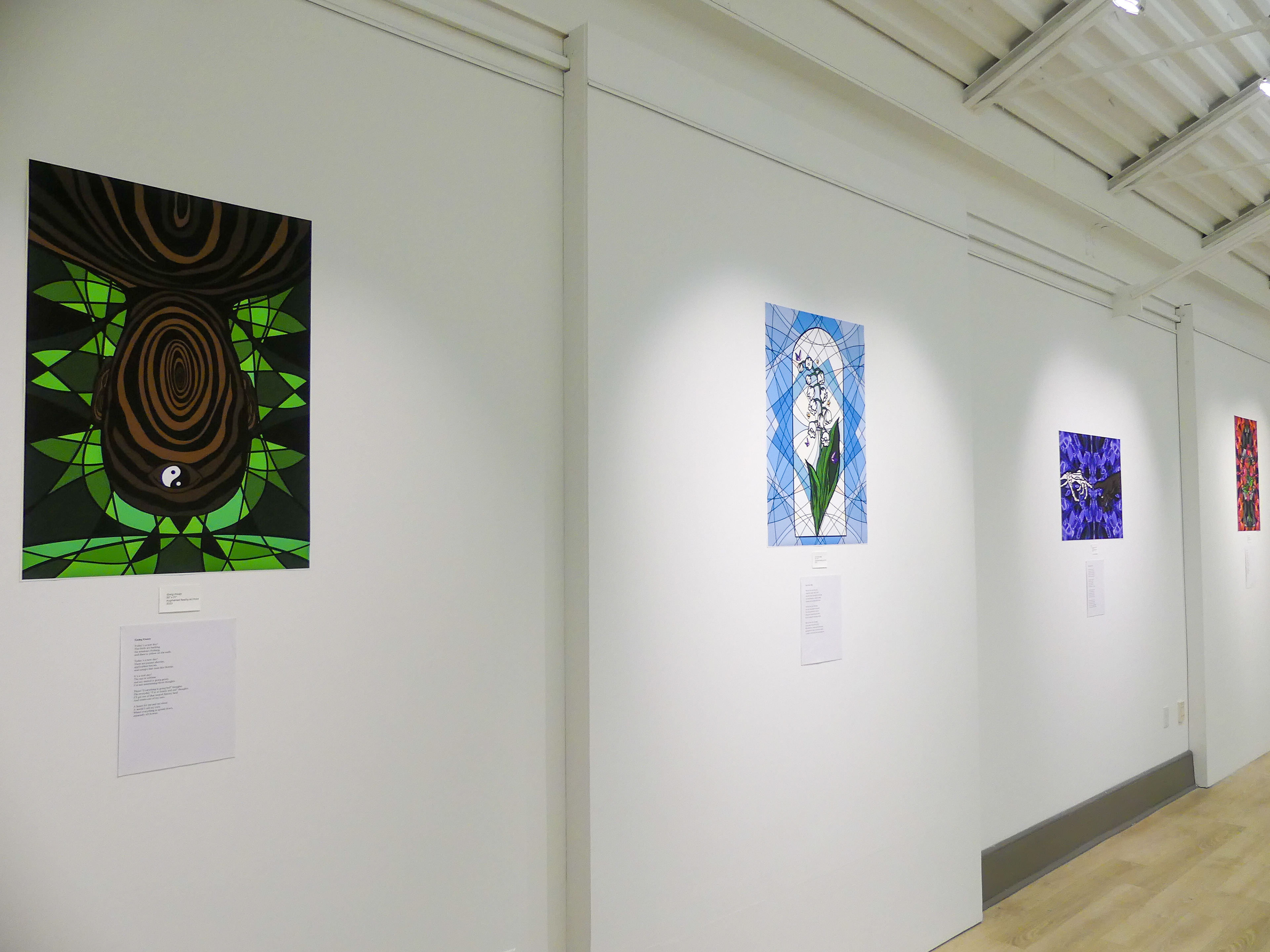 Kameo Chambers, Through the Mirror's Gaze, 2023, Augmented Reality Print (Installation View)