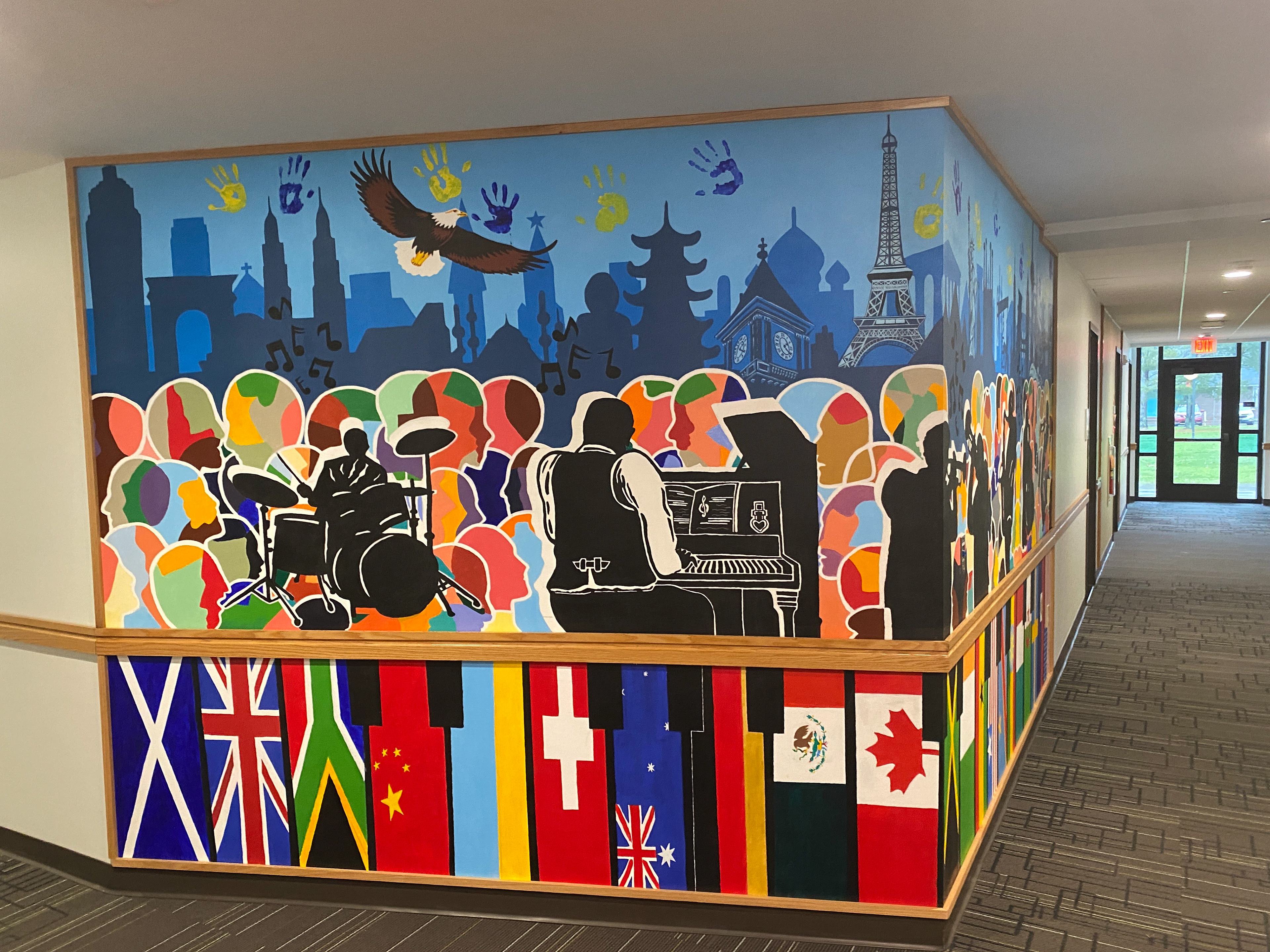  Kameo Chambers, The Silver Lining, 2022, Indoor Mural (detailed view)