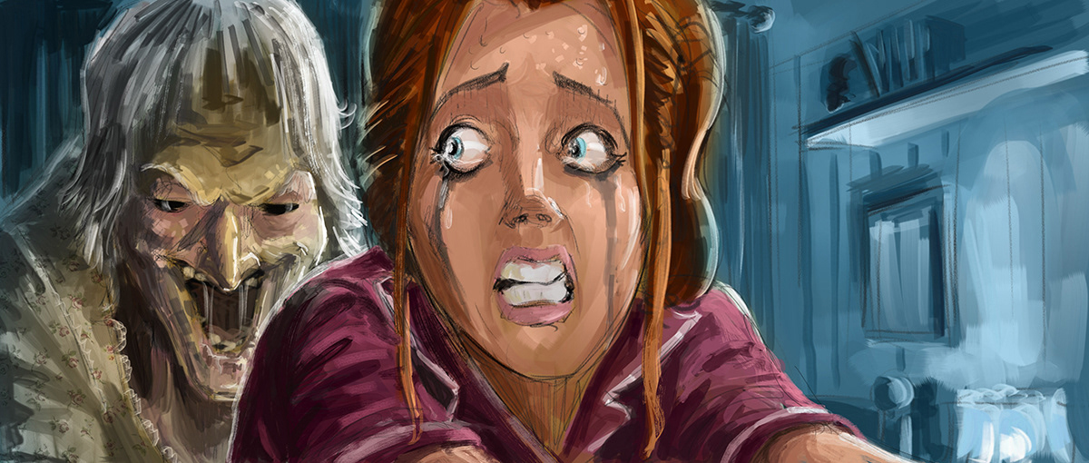 Early concept for the Clare's confrontation with the Hag