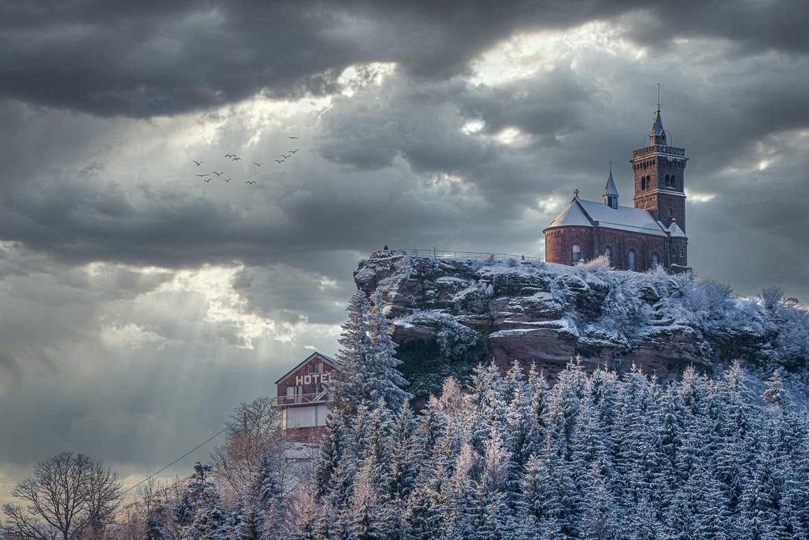 Le rocher de Dabo : sensations hivernales