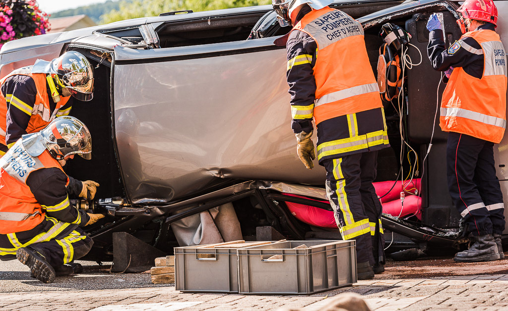 Désincarcération d'un blessé après un accident
