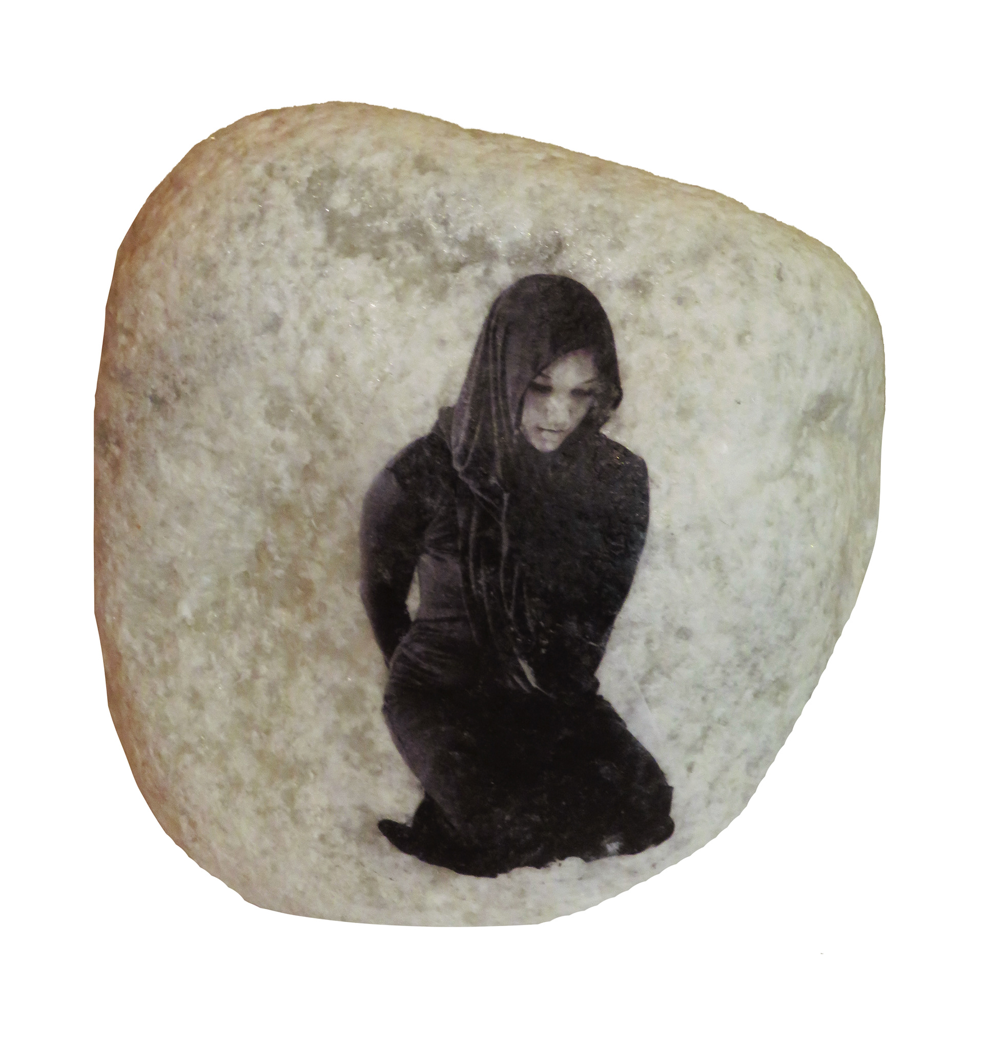John 8:7 (series), 2019, Printed Stone 13 x 15 cm