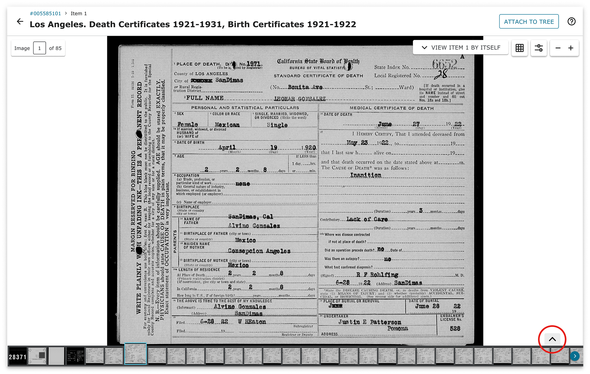This option looked like the film viewer would expand upwards rather than the data sheet.